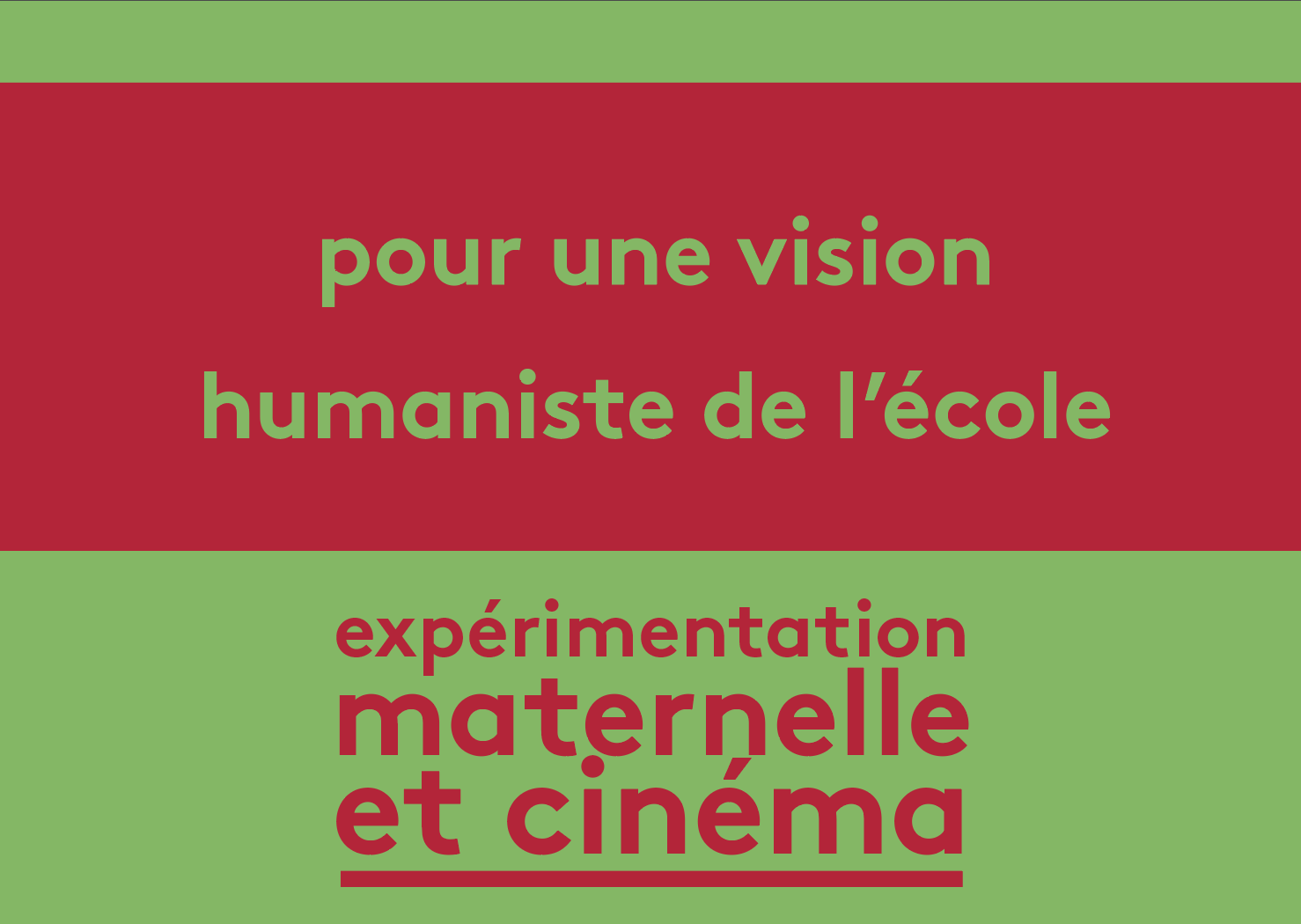 Pour une vision humaniste de l'école